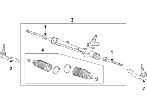 2021 Chevy Trailblazer Rack Diagram for 42769689