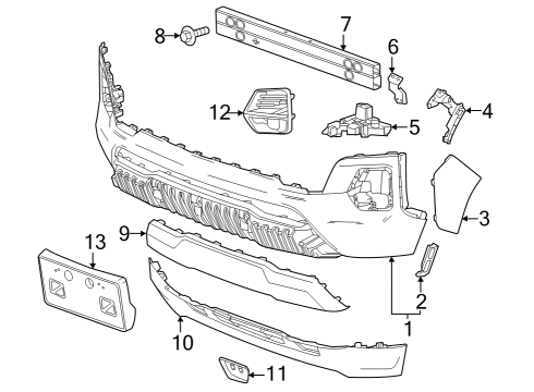 2023 Chevy Colorado Bumper Cover, Lower Diagram for 85617684