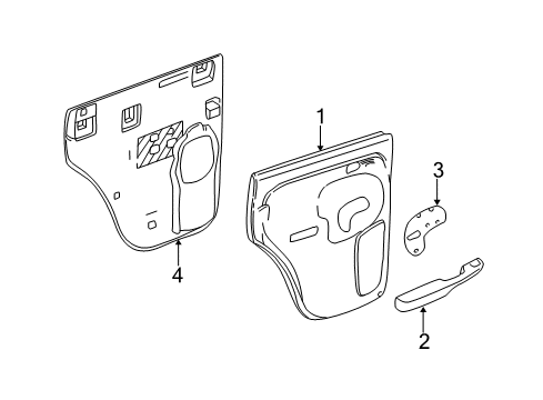 2006 Chevy Silverado 1500 Interior Trim - Rear Door Diagram 2 - Thumbnail