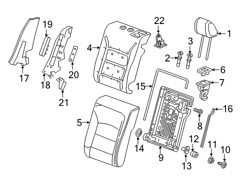 2018 Chevy Cruze Latch Bolt, Rear Diagram for 13587992