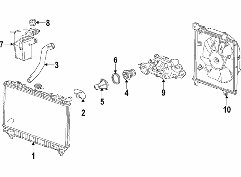 2014 Chevy Camaro Fan Shroud Diagram for 23113417