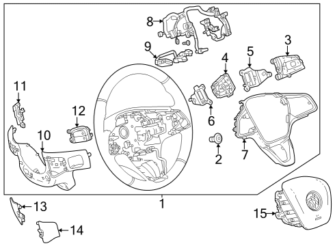 2024 Buick Encore GX Steering Wheel & Trim Diagram