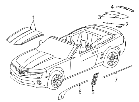 2014 Chevy Camaro Stripe Tape Diagram 1 - Thumbnail