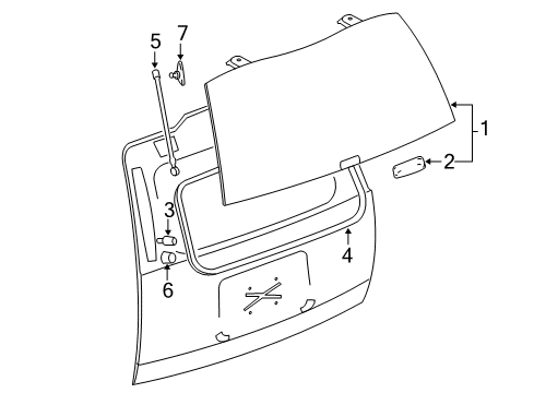 2013 Chevy Suburban 2500 Handle Diagram for 15273470