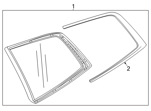 2024 Cadillac XT6 Glass & Hardware - Quarter Panel Diagram