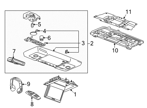2012 Chevy Traverse Entertainment System Components Diagram 1 - Thumbnail
