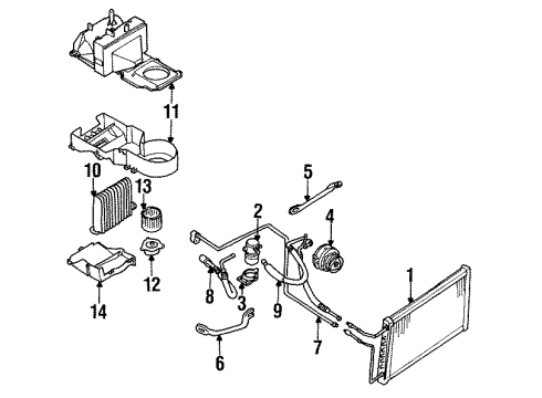 1992 Oldsmobile Custom Cruiser A/C Compressor Diagram