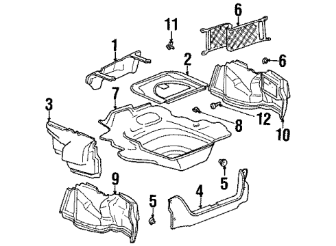 2002 Oldsmobile Aurora Interior Trim - Rear Body Diagram 2 - Thumbnail