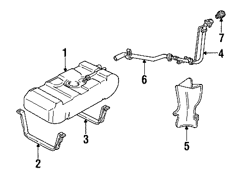 1993 Chevy Lumina APV Fuel System Components Diagram