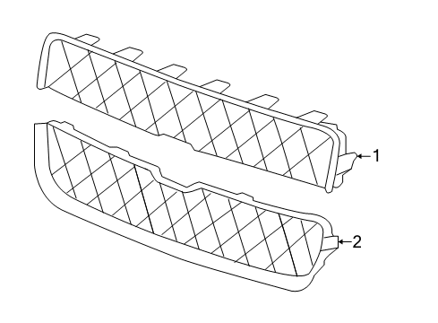 2008 Chevy Uplander Grille & Components Diagram