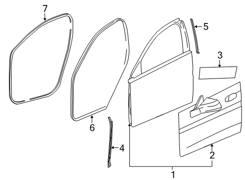 2014 Buick LaCrosse Front Door Diagram