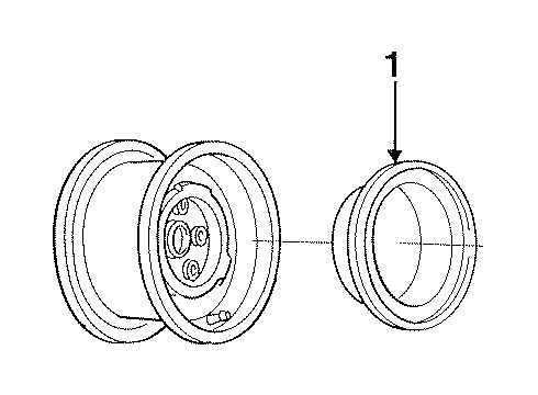 1990 GMC C3500 Wheels, Covers & Trim Diagram 2 - Thumbnail