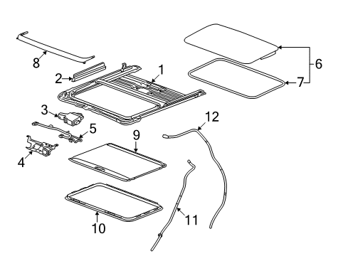2012 Cadillac Escalade EXT Sunroof Diagram
