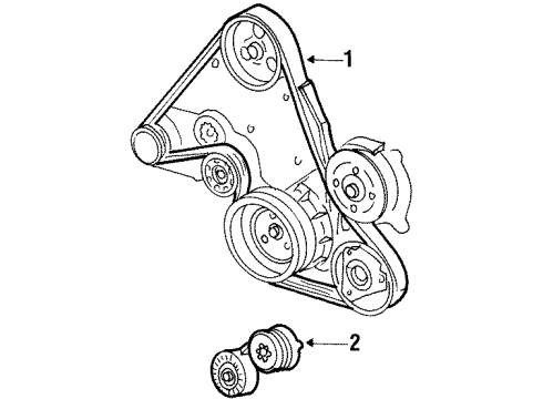 1997 Chevy Lumina Belts & Pulleys, Maintenance Diagram 2 - Thumbnail