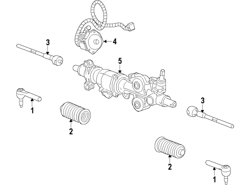 2013 Chevy Silverado 1500 P/S Pump & Hoses, Steering Gear & Linkage Diagram 4 - Thumbnail
