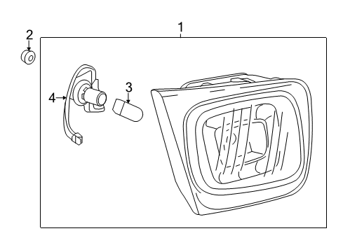 2014 Chevy Malibu Backup Lamp Assembly, Passenger Side Diagram for 22928366