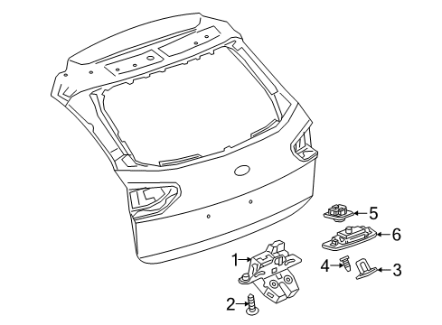 2020 Buick Regal TourX Lift Gate - Lock & Hardware Diagram 2 - Thumbnail