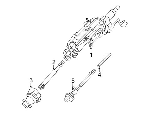 2014 Cadillac CTS Steering Column, Steering Wheel & Trim Diagram 6 - Thumbnail