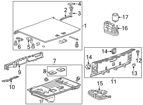 2012 Chevy Volt Interior Trim - Rear Body Diagram