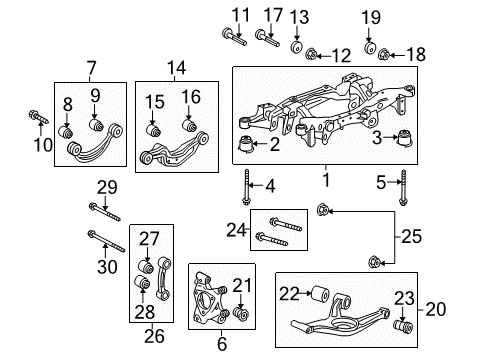 2013 Buick LaCrosse Upper Control Arm, Rear Driver Side Diagram for 23216530