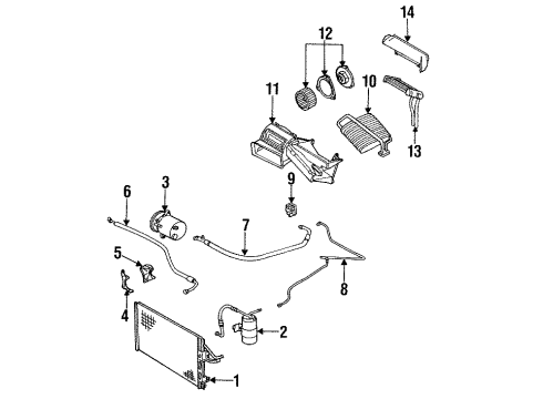 1994 Saturn SL2 Air Conditioner Diagram
