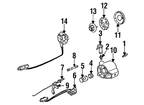1986 Buick Century Rear Wiper Switch Diagram for 25516896