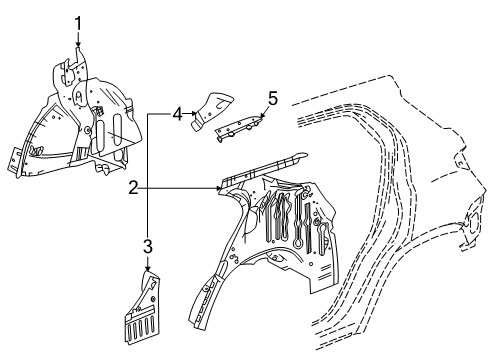 2022 Chevy Equinox Inner Structure - Quarter Panel Diagram