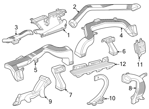 2024 GMC Sierra 2500 HD Ducts Diagram 1 - Thumbnail