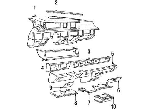 1986 Oldsmobile 98 Instrument Panel Diagram