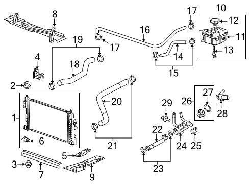 2017 Buick Regal Radiator & Components Diagram 2 - Thumbnail