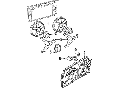 1999 Pontiac Grand Prix Cooling System, Radiator, Water Pump, Cooling Fan Diagram 2 - Thumbnail