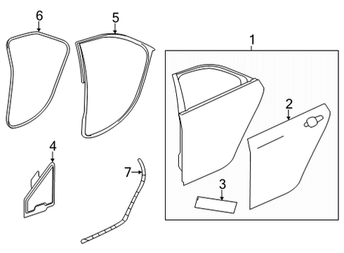 2021 Cadillac CT5 Door & Components Diagram 2 - Thumbnail