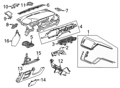 2023 Chevy Bolt EV Antenna Base Diagram for 84610506