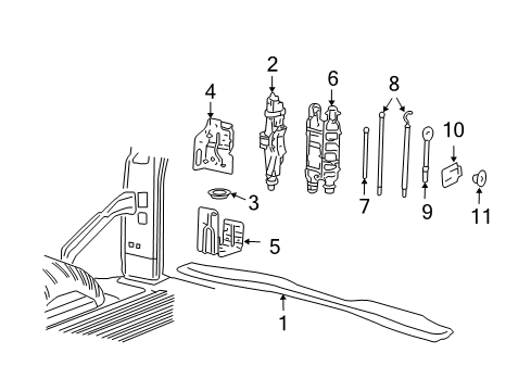 2017 Chevy Express 2500 Interior Trim - Rear Body Diagram