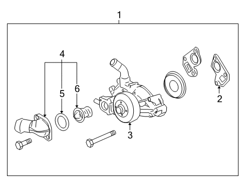 2006 Chevy Trailblazer Cooling System, Radiator, Water Pump, Cooling Fan Diagram 2 - Thumbnail