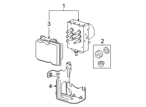 2008 Chevy Silverado 1500 ABS Components Diagram