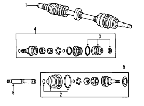 2010 Chevy Aveo5 Front Axle Shafts & Joints, Drive Axles Diagram