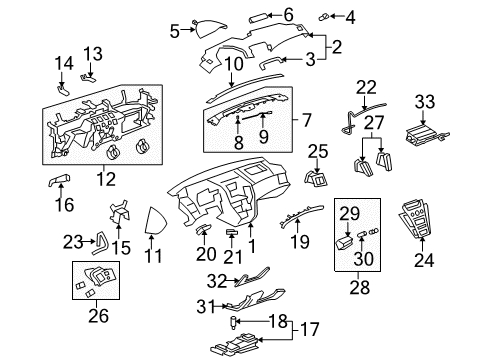 2008 Cadillac CTS Instrument Panel Diagram