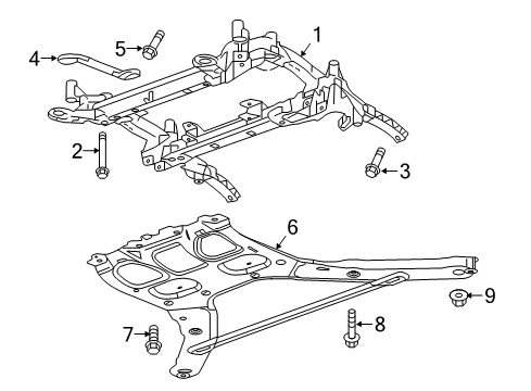 2017 Cadillac CTS Suspension Mounting - Front Diagram 2 - Thumbnail