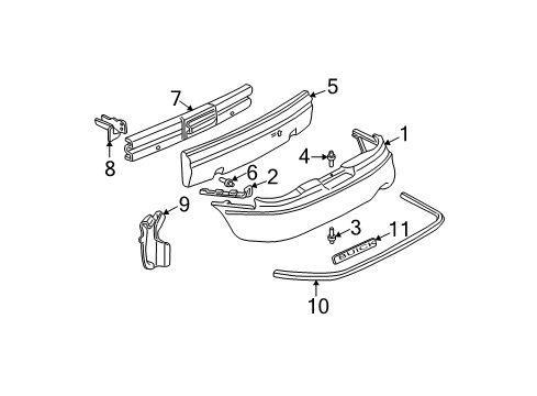 2005 Buick Century Rear Bumper Diagram