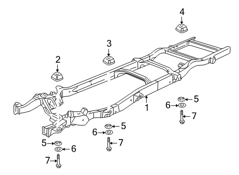 1999 Chevy Express 3500 Frame & Components Diagram