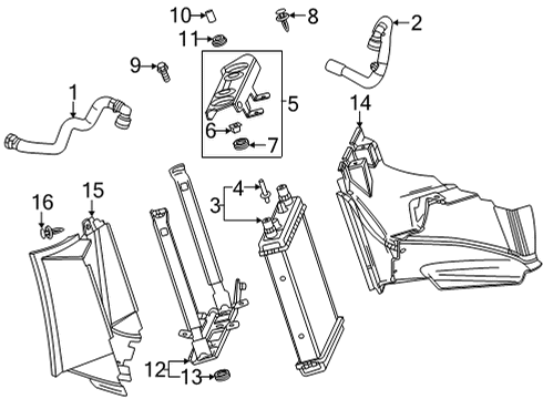 2020 Cadillac CT5 Inlet Hose, Upper Passenger Side Diagram for 84637344