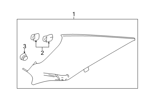 2015 Chevy Malibu Interior Trim - Quarter Panels Diagram