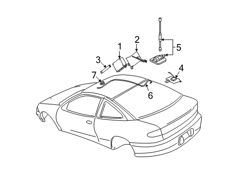 2004 Pontiac Sunfire Electrical Components Diagram 2 - Thumbnail