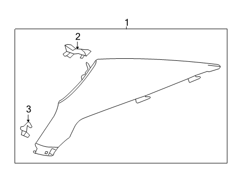 2014 Buick LaCrosse Interior Trim - Quarter Panels Diagram
