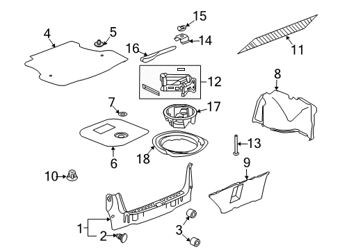 2010 Buick Lucerne Interior Trim - Rear Body Diagram 2 - Thumbnail