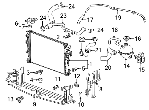 2020 Buick Regal Sportback Radiator Diagram for 84208067