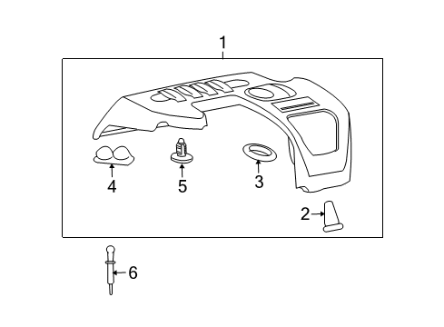 2008 Pontiac G5 Engine Appearance Cover Diagram 2 - Thumbnail