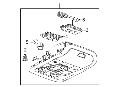 2022 Chevy Blazer Overhead Console Diagram