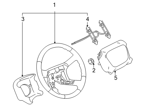 2007 Chevy Silverado 1500 Steering Systems, Internal Components, Shroud, Switches Diagram 10 - Thumbnail